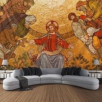 Byzantine Mosaic Art Religious Art Hanging Tapestry Wall Art Large Tapestry Mural Decor Photograph Backdrop Blanket Curtain Home Bedroom Living Room Decorations Jesus Mosaic Art Lightinthebox - thumbnail