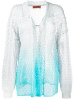 Missoni fine knit cardigan - Blue