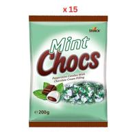 Storck Mint Chocs Peppermint Candy With Chocolate Cream Filling 15X200G