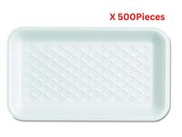 Hotpack Foam Rectangular Trays Set White - 500 Pieces -3M