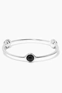 Smithy Onyx Bangle in Sterling Silver