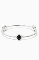 Smithy Onyx Bangle in Sterling Silver - thumbnail