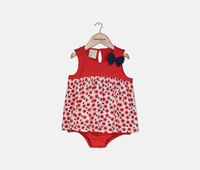 Baby Girls Floral-Print Skirted Sunsuit Cherry Flame Baby Girls Floral-Print Skirted Sunsuit Cherry Flame