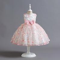 Toddler Girls' Party Dress Floral Sleeveless Performance Wedding Zipper Princess Polyester Knee-length Summer Spring 1-3 Years Pink Light Blue Lightinthebox - thumbnail