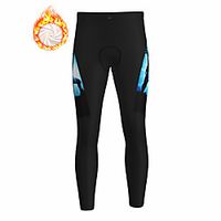 21Grams Men's Cycling Tights Winter Fleece Spandex Bike Tights Fleece Lining Warm Moisture Wicking Sports Blue Mountain Bike MTB Road Bike Cycling Clothing Apparel Bike Wear  Athleisure Lightinthebox - thumbnail