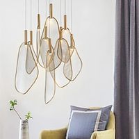 LED Pendant Light Cluster Design Metal 4560cm Chandeliers Minimalist Style LED Hanging Light Fixture Dining Room Bedside Ceiling Light 110-240V Lightinthebox - thumbnail