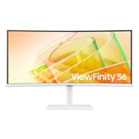 Samsung ViewFinity S6 34" Ultra-WQHD 5ms 100Hz Curve Monitor - White [SM-LS34C650TAMXUE]