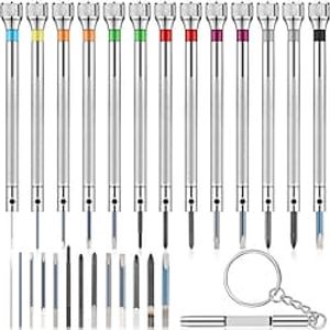 13pcs Micro Precision Watch Screwdriver Jeweler Watch Screwdriver Set 0.6-2.0mm With 13 Extra Replace Blades For Watch Repair Jewelry Eyeglasses Electronics miniinthebox
