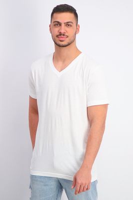 Mens 3 Pack V-Neck Tee White Mens 3 Pack V-Neck Tee White