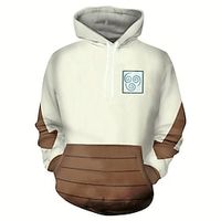 Avatar: The Last Airbender Appa Cosplay Costume Hoodie Back To School 3D Printing Hoodie For Men's Women's Adults' Terylene miniinthebox - thumbnail