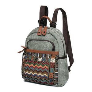 Brenice Vintage Printing Backpack Chinese Style Girls Bags