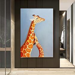 100% Handpainted Giraffe oil Painting Modern Wall Art Abstract Animal Pictures Oil Painting On Canvas Best Decor No Frame Lightinthebox