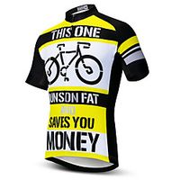 21Grams Men's Short Sleeve Cycling Jersey Summer Spandex Polyester Black  Yellow Bike Jersey Top Mountain Bike MTB Road Bike Cycling Quick Dry Moisture Wicking Breathable Sports Clothing Apparel Lightinthebox - thumbnail
