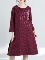 Embroidery Jacquard Women Dresses