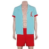 Doll Hawaiian Shirt Beach Shorts 2023 Movie Outfits Men's Cosplay Costume Retro Vintage Blue Shirt Pants Halloween Carnival Lightinthebox - thumbnail