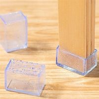 8PCS Table Chair Leg Mat Transparent Silicone Non-slip Table Chair Leg Caps Foot Protection Cover Pads Wood Floor Protectors Lightinthebox - thumbnail