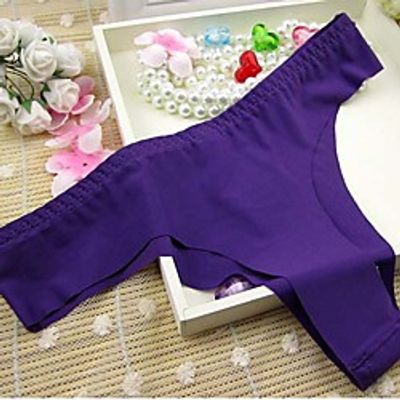 Women's 1 Piece Basic G-strings  Thongs Panties - Normal Low Waist Light Blue White Black One-Size Lightinthebox