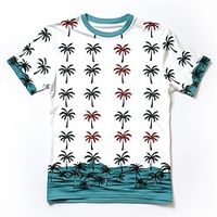 Boys 3D Coconut Tree Tee Shirt Short Sleeve 3D Print Summer Vacation Tropical Hawaiian Polyester Kids 3-12 Years Crew Neck Outdoor Casual Daily Regular Fit miniinthebox