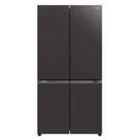 Hitachi 720L, Side by Side 4 Door Refrigerator, French Door Fridge, Dual Fan Cooling, Glass Mauve Gray- RWB720VUK04GMG