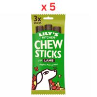 Lily's Kitchen Dog Chew Sticks With Lamb Dog Treats 120G Pack Of 5