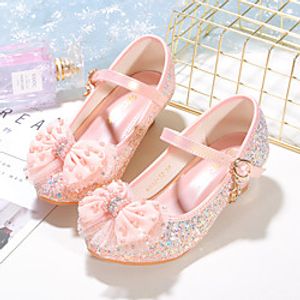 Girls' Heels Flower Girl Shoes Formal Shoes Princess Shoes Rubber Leather High Elasticity Cartoon Design Non Slip Dress Shoes Little Kids(4-7ys) Big Kids(7years ) Daily Party  Evening Walking Shoes miniinthebox