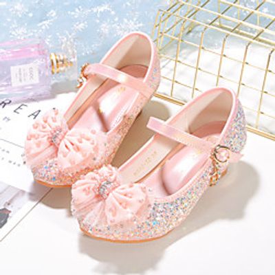 Girls' Heels Flower Girl Shoes Formal Shoes Princess Shoes Rubber Leather High Elasticity Cartoon Design Non Slip Dress Shoes Little Kids(4-7ys) Big Kids(7years ) Daily Party  Evening Walking Shoes miniinthebox
