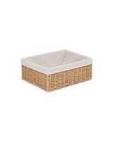 Homesmiths Medium Storage Basket Brown with Liner 32 x 24 x 12 cm