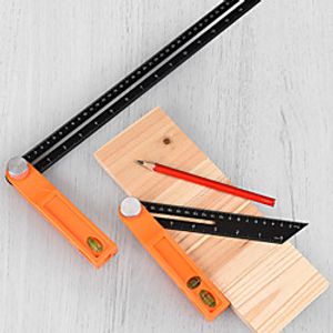High Precision T-type Movable Angle Ruler Tool, Measuring Tool, Multi-function Aluminum Alloy Marking Ruler, Angle Ruler, Angle Gauge miniinthebox