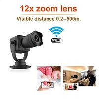 Small camera wireless WiFi surveillance camera 12x golden ratio zoom lens camera mini hidden camera Lightinthebox - thumbnail