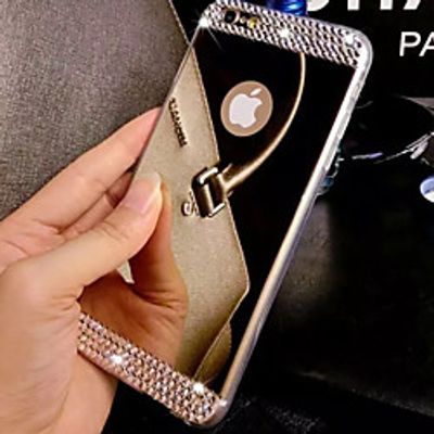 Phone Case For Apple Back Cover iPhone 8 Plus iPhone 8 iPhone 7 Plus iPhone 7 iPhone 6s Plus iPhone 6s iPhone 6 Plus iPhone 6 Rhinestone Plating Mirror Solid Colored Hard Acrylic miniinthebox