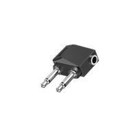 Hama Audio Adapter, 2 x 3.5 mm Jack Plug Mono - 3.5 mm Jack Socket Stereo Jack Plug Adapter