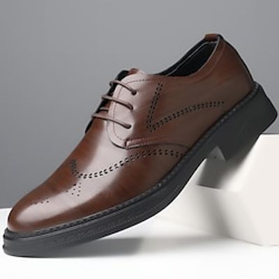 Men's Oxfords Walking Casual Daily Leather Comfortable Booties / Ankle Boots Loafer Black White Brown Spring Fall miniinthebox Men's Oxfords Walking Casual Daily Leather Comfortable Booties / Ankle Boots Loafer Black White Brown Spring Fall miniinthebox