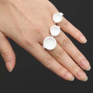 10Pcs White Plastic Ring Ink Tattoo Cups Tattoo Supplies Permanent Makeup