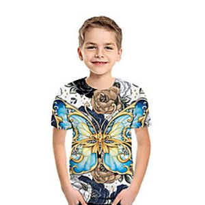 Kids Boys' T shirt Tee Short Sleeve Graphic Print Blue Children Tops Summer Active Regular Fit 3-13 Years miniinthebox