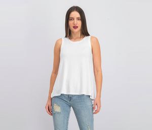 Womens Sleeveless Blouse  White