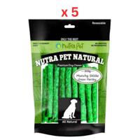 Nutrapet Munchy Sticks 300gm For Dogs, Green Parsley (Pack Of 5)