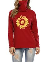 Heap Collar Print Long Sleeve T-shirt - thumbnail