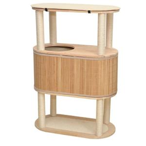 EBI Tori Bamboo Cat Tree 113 - BEIGE/78X39X113Cm