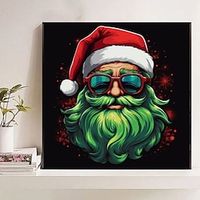 1pc Christmas DIY Diamond Painting Santa Claus Diamond Painting Handcraft Home Gift Without Frame 25x25cm/10''x10'' miniinthebox - thumbnail