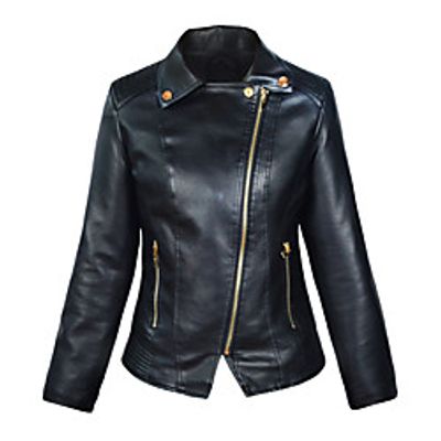 Women's Jacket Daily Fall Winter Regular Coat Stand Collar Regular Fit Warm Casual Jacket Long Sleeve Solid Color Quilted Black Lightinthebox