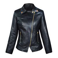Women's Jacket Daily Fall Winter Regular Coat Stand Collar Regular Fit Warm Casual Jacket Long Sleeve Solid Color Quilted Black Lightinthebox - thumbnail