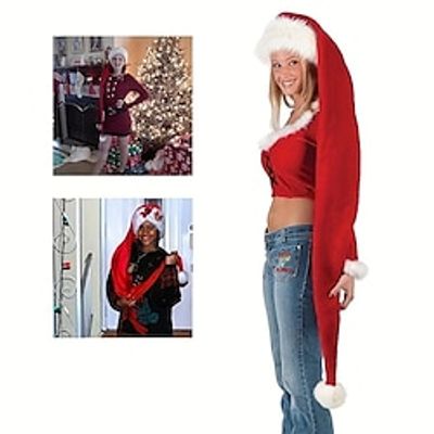 Santa Claus Hat Christmas Hat Santa Hat Men's Women's Christmas Christmas New Year Christmas Eve Polyester Hat Lightinthebox