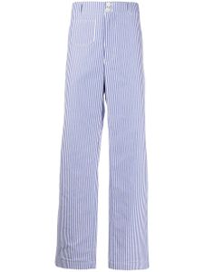 Junya Watanabe MAN striped wide leg trousers - Blue