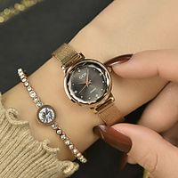 gedi compact waterproof watch ladies quartz watch fashion trend student mesh belt female watch miniinthebox - thumbnail