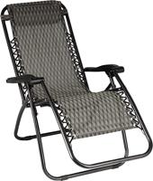 Royalford Campmate Zero Gravity Chair, Brown - RF11675