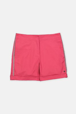 Kids Girls Side Pocket Shorts  Pink
