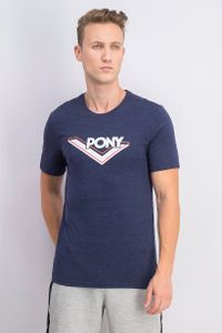 Mens Logo Print Short Sleeve T-Shirt  Navy