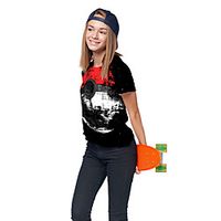 Kids Girls' T shirt Tee Short Sleeve 3D Print Graphic Unisex Print Black Children Tops Summer Active Daily Wear Regular Fit 3-12 Years Lightinthebox - thumbnail