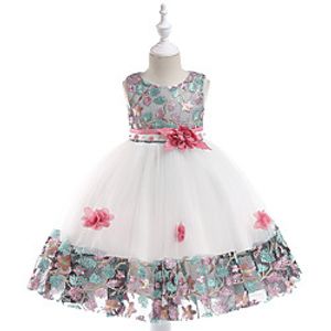 Princess Dress Party Costume Flower Girl Dress Girls' Movie Cosplay Christmas New Year's Red Light Purple Blue Dress Christmas Halloween Children's Day Polyester / Cotton miniinthebox