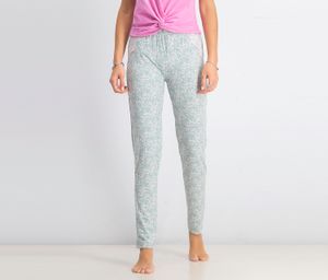 Womens Allover Print Pajama Pants  Light Blue